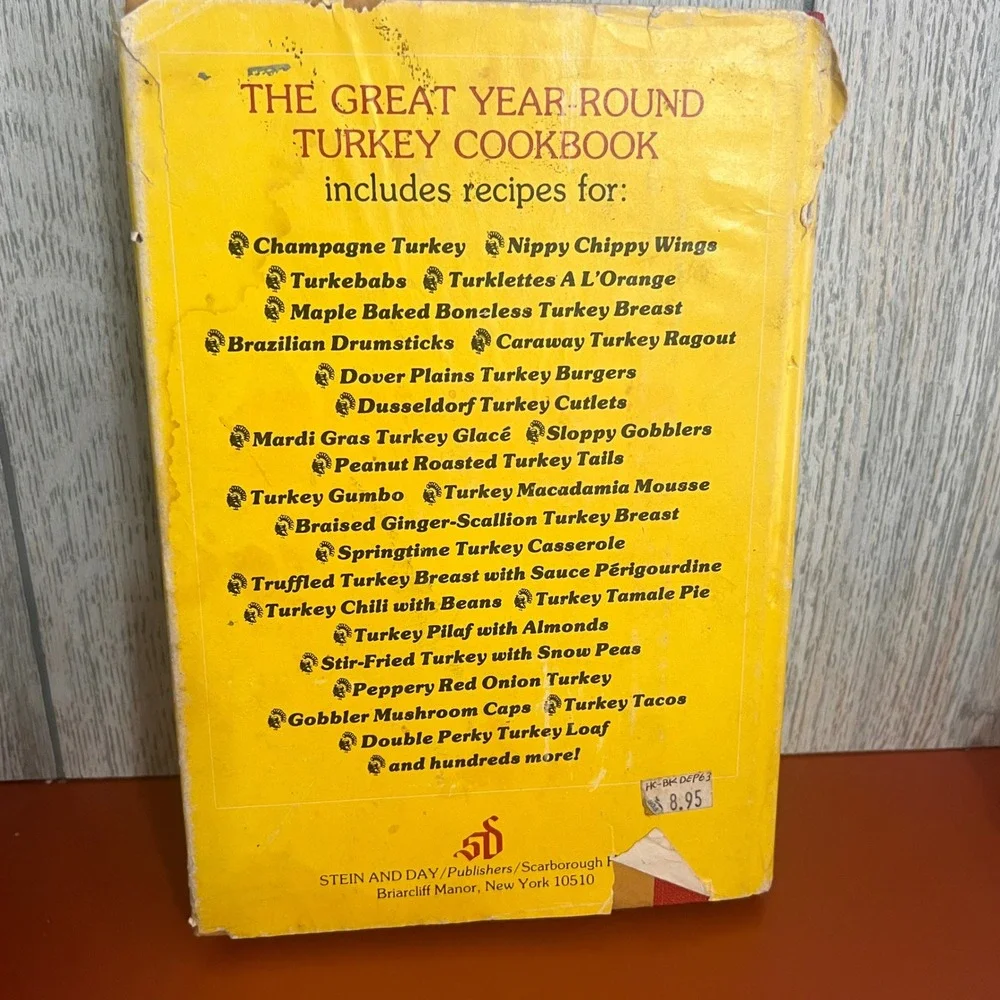 Vtg 1979 The Great Year-Round Turkey Cookbook Anita Borghese 1st Ed Hardcover